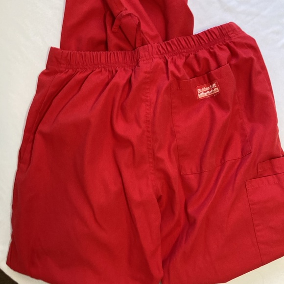 Two pairs of scrub bottoms Red and grey drawstring scrubs - Picture 7 of 11